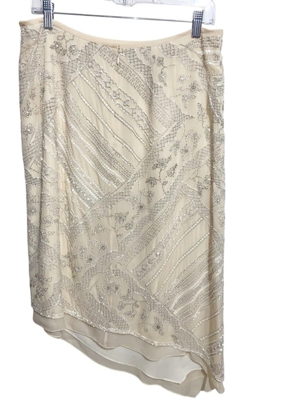 Kay Unger Vintage All Beaded Asymmetrical Skirt